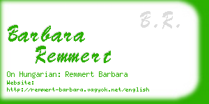 barbara remmert business card